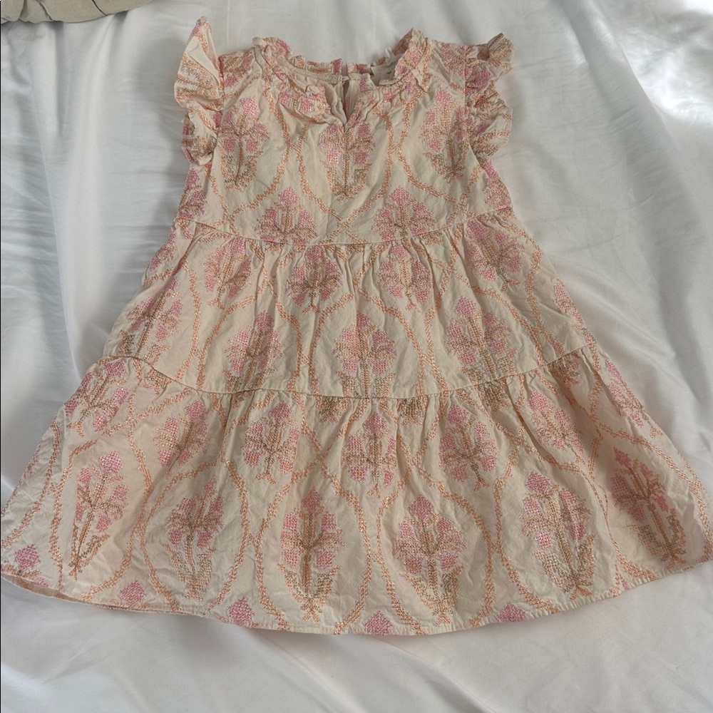 Floral Ruffle Sleeve Dress